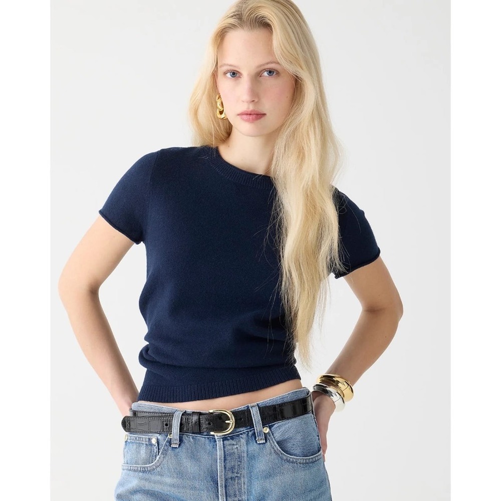 J. Crew Navy Blue Crew Neck Sweater